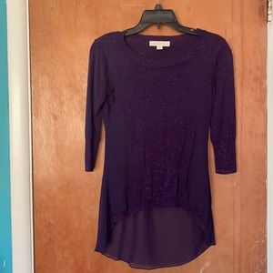 High Low Purple Blouse